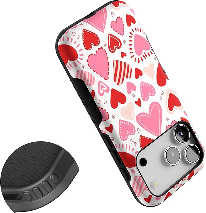 Casely iPhone 17 Pro Case | Love Struck | Heart Stickers | Bold Protective Design | Compatible with MagSafe