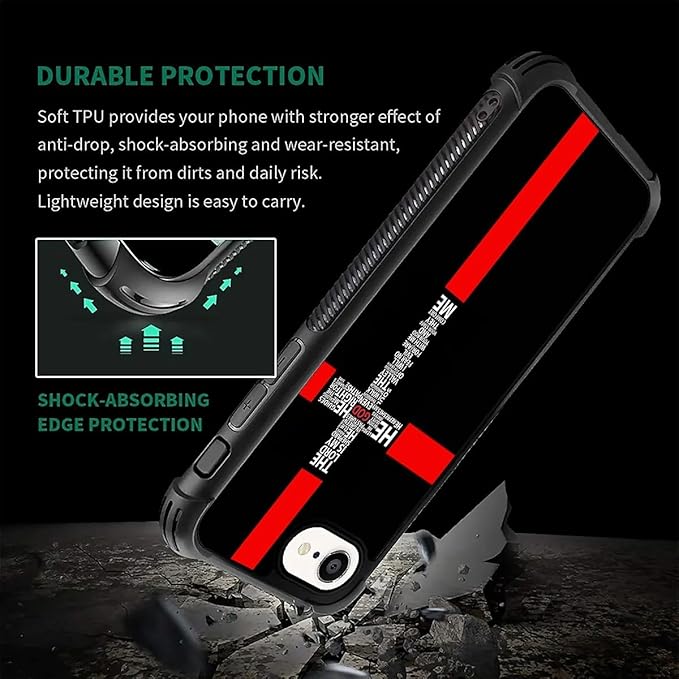 Compatible with iPhone 16e Case,God Cross Phone Cover for Men/Women,Soft TPU Anti-Skid Thread and Four Corner Anti-Collision Protection Case Compatible with iPhone 16e 6.1inch