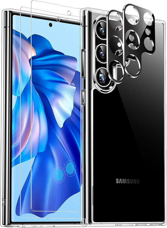 Red2Fire for Samsung Galaxy S24 Ultra Case Clear, [Non-Yellowing] [Slim Thin] [Military Grade Drop Protection] Lightweight Shockproof Protection Phone Case for S24 Ultra Case 6.8 inch, Clear