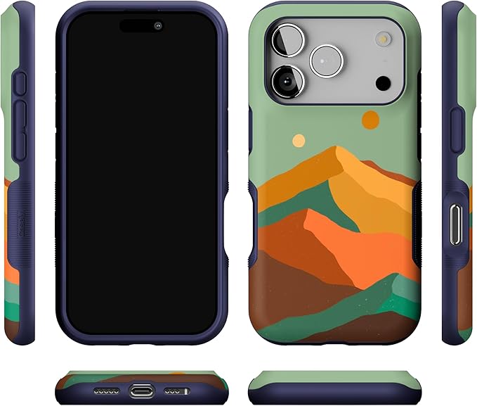 Casely iPhone 17 Pro Case | Endless Peaks | Colorblock Mountain | Compatible with MagSafe | Bold Protective Design