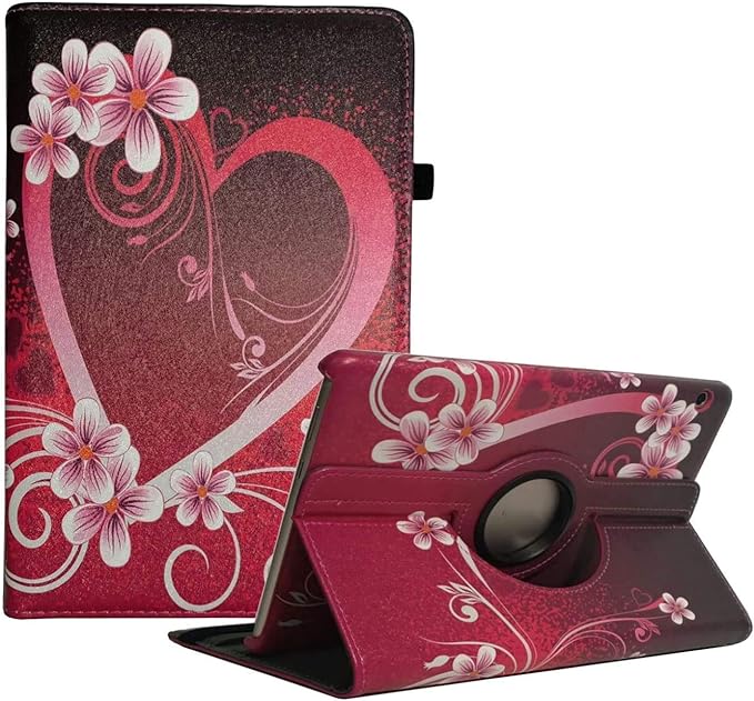 Case for Samsung Galaxy Tab A 10.1 2019, 360 Degree Rotating Stand Smart Case for Samsung Tab A 10.1 Inch Tablet [SM-T510/T515] 2019 Release (Love Heart)