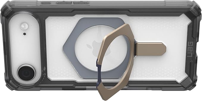 URBAN ARMOR GEAR UAG Designed for iPhone Air Case with Kickstand Plasma XTE - Compatible with MagSafe Transparent Military Grade Protective Cover, Ash/Titanium