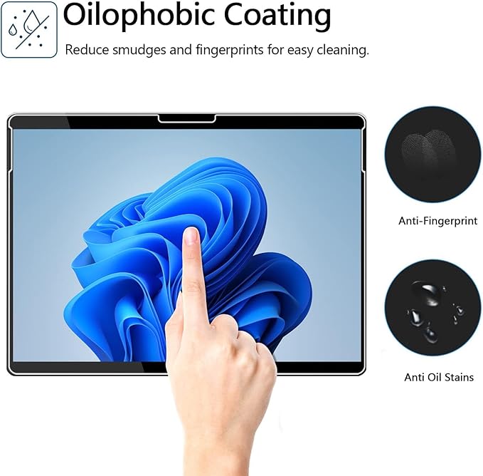 Megoo Glass Screen Protector for Surface Pro 11 13inch 2024, 9H/ Easy Installation/Scratch Resistant/Surface Pen compatible, Also for Microsoft Surface Pro 10/9/8/X