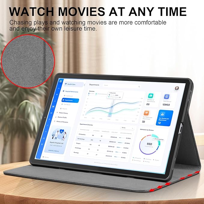 for Samsung Galaxy Tab S6 10.5 inch Case 2019 Model(SM-T860/T865/T867) Genuine Leather Cover Protective Shell,Auto Wake/Sleep.Black