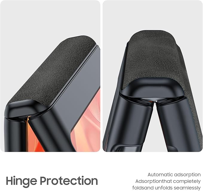 for Motorola Razr 2024 Case/Razr 2025 Case, Built-in Screen Protector & Hinge Protection & Ultra Thin PU Leather Matte PC Shockproof Cover Phone Case for Moto Razr 2024/2025(Black Gray)