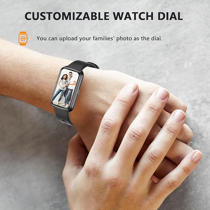 Fitness Trackers, 1.47 Inch Smartwatch, Touchscreen Activity Tracker with Thin Smartband Design, 5ATM Waterproof Fitness Watch Blood Oxygen Heart Rate Monitor for Android/iOS (Blue)