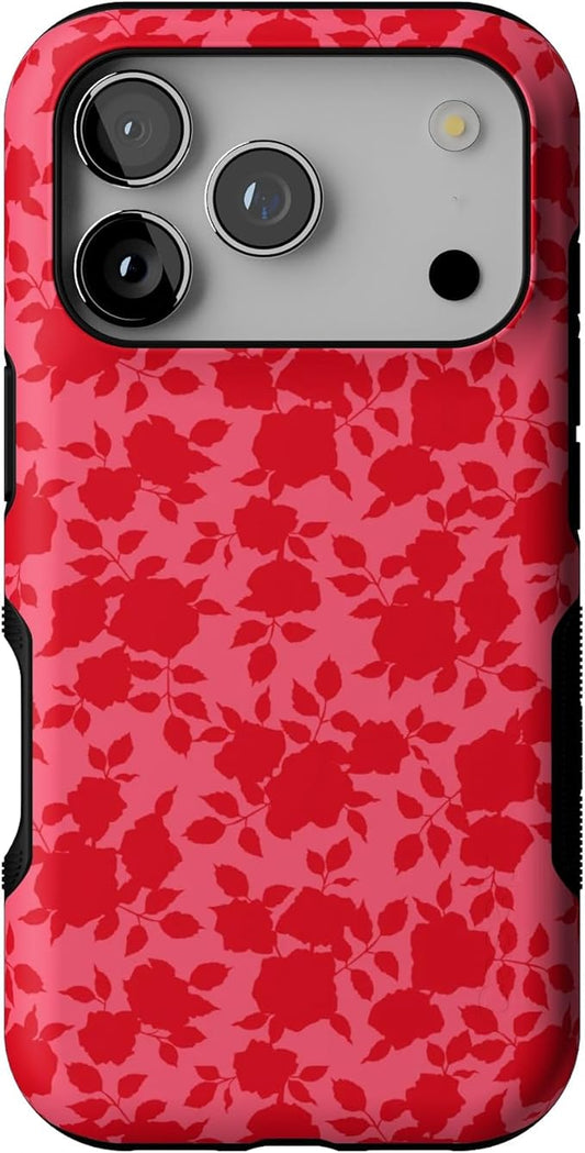 Casely iPhone 17 Pro Case | Rose Garden | Red Aesthetic | Bold Protective Design | Compatible with MagSafe