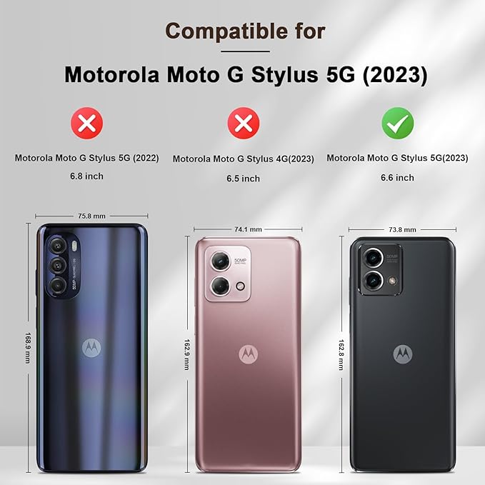 Jasonyu Flip Wallet Case for Moto G Stylus 5G (2023),Leather Magnetic Folio Cover with Card Holder,Kickstand - TPU Shockproof Durable Protective Phone Case,Brown