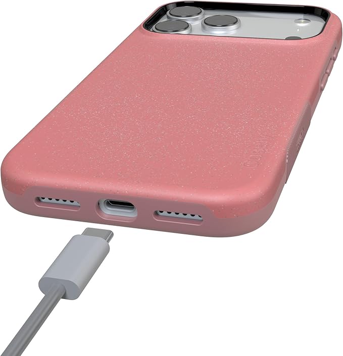 Casely iPhone 17 Pro Case | Starfish Wishes | Coral Pink Shimmer | Compatible with MagSafe | Bold Protective Design