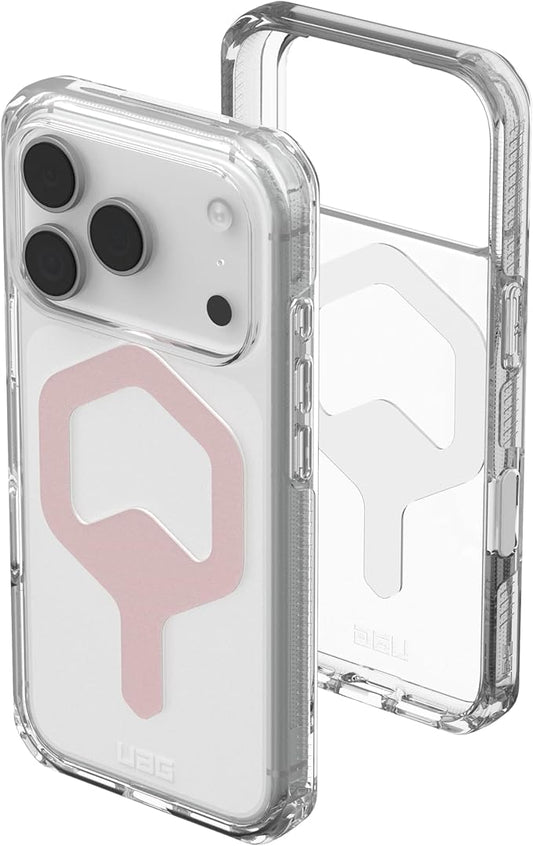 URBAN ARMOR GEAR UAG Designed for iPhone 17 Pro Case Plyo - Compatible with MagSafe Transparent Military Grade Protective Cover, Ice/Rose Gold