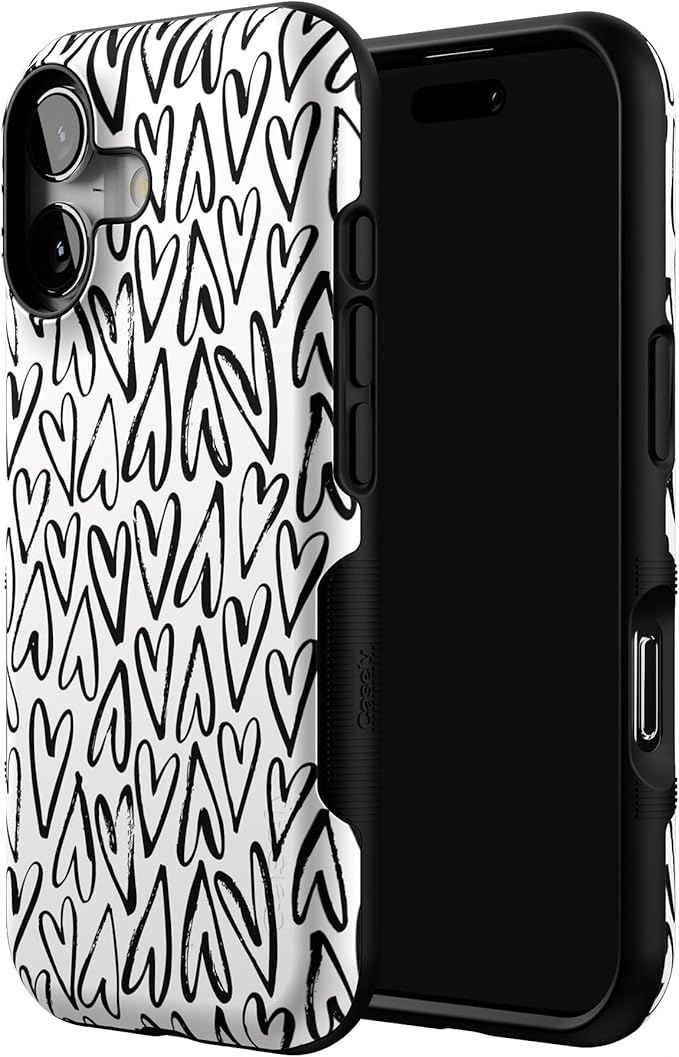 Casely iPhone 17 Case | Heart Throb | Endless Hearts | Bold Protective Design | Compatible with MagSafe