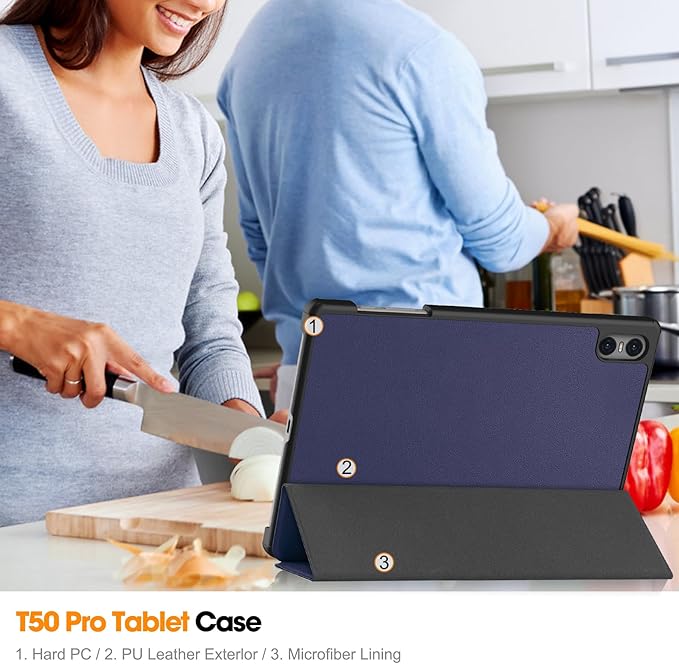 Case for TECLAST T50 Pro 11 inch Tablet, Folding Folio Ultra-Thin PU Leather Stand Case Cover for Teclast T50 Pro