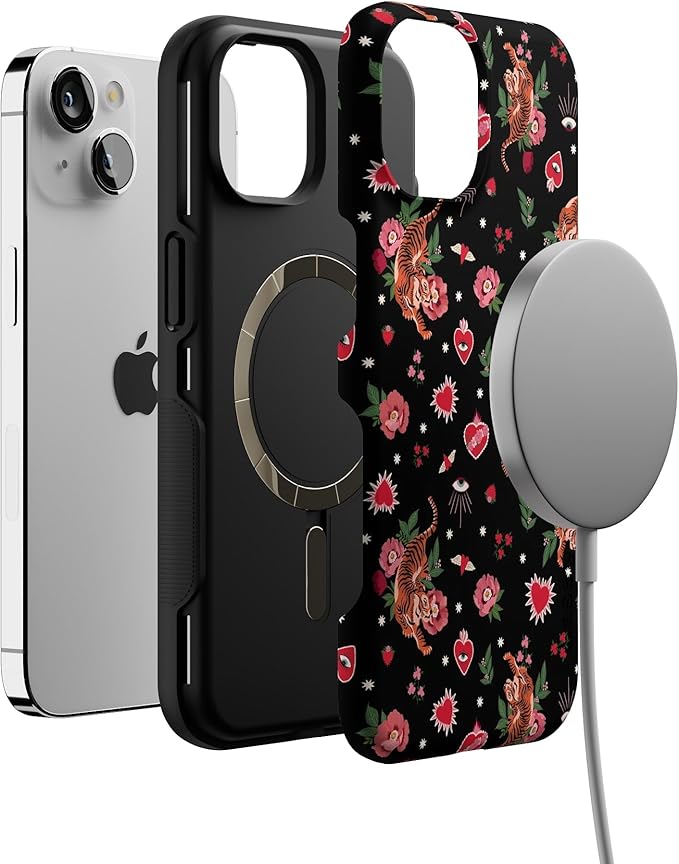 Casely iPhone 14 Case | Wild at Heart | Tiger | Compatible with MagSafe | Bold Protective Design