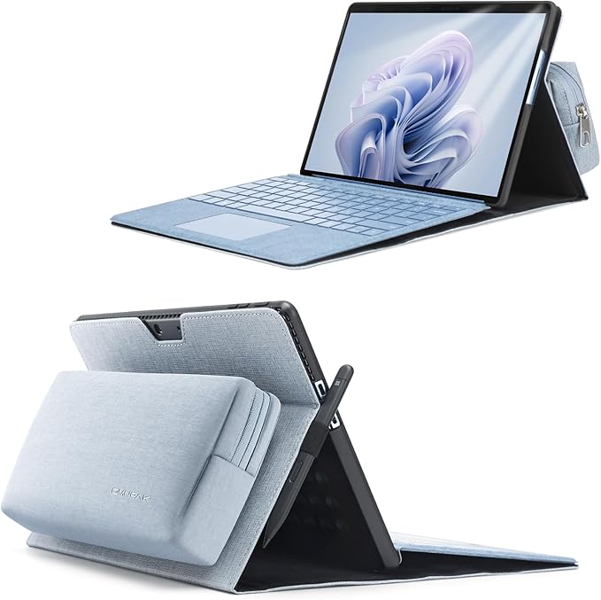 Omnpak Microsoft Surface Pro 11/10/9 Case, Lightweight Protective, Multiple Angle, Stylus Holder, Designed for Surface 11th Edition AI 2024/Pro 9 5G 13" 2022, Compatible with Type Cover Keyboard