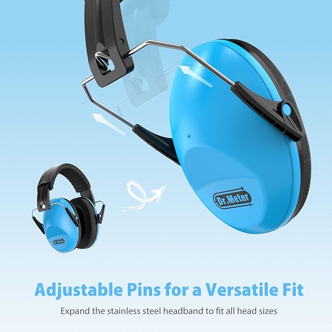 Dr.meter Noise Cancelling Headphones For Kids 2PACK, 27.4SNR Toddler Ear Protection Ear Muffs for Kid Hearing Protection, Noise Reduction in Monster Jam, Concerts, Fireworks, Autism Green & Blue