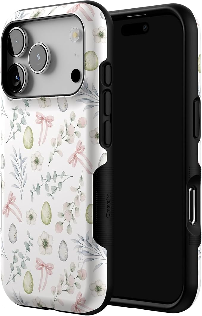 Casely iPhone 17 Pro Case | So Eggxtra | Spring Garden | Bold Protective Design | Compatible with MagSafe