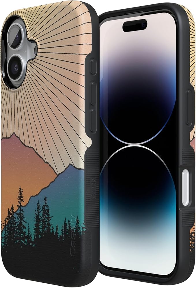 Casely iPhone 17 Case | Golden Hour | Mountain Sunset | Compatible with MagSafe | Bold Protective Design