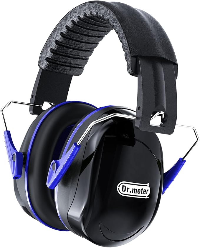 Dr.meter Noise Reduction Ear Muffs, 31dB SNR Ear Protection Safety Earmuffs, Noise Cancelling Headphones Hearing Protection for Gun Range, Yard Work, Mowing, Monster Truck and Firework