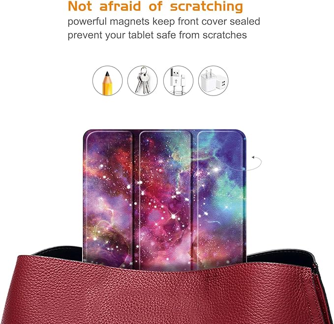 Case for Lenovo Tab P12 12.7 Inch 2023 Tablet, Smart Soft TPU Back Shell Cover with Auto Wake/Sleep Function,Galaxy