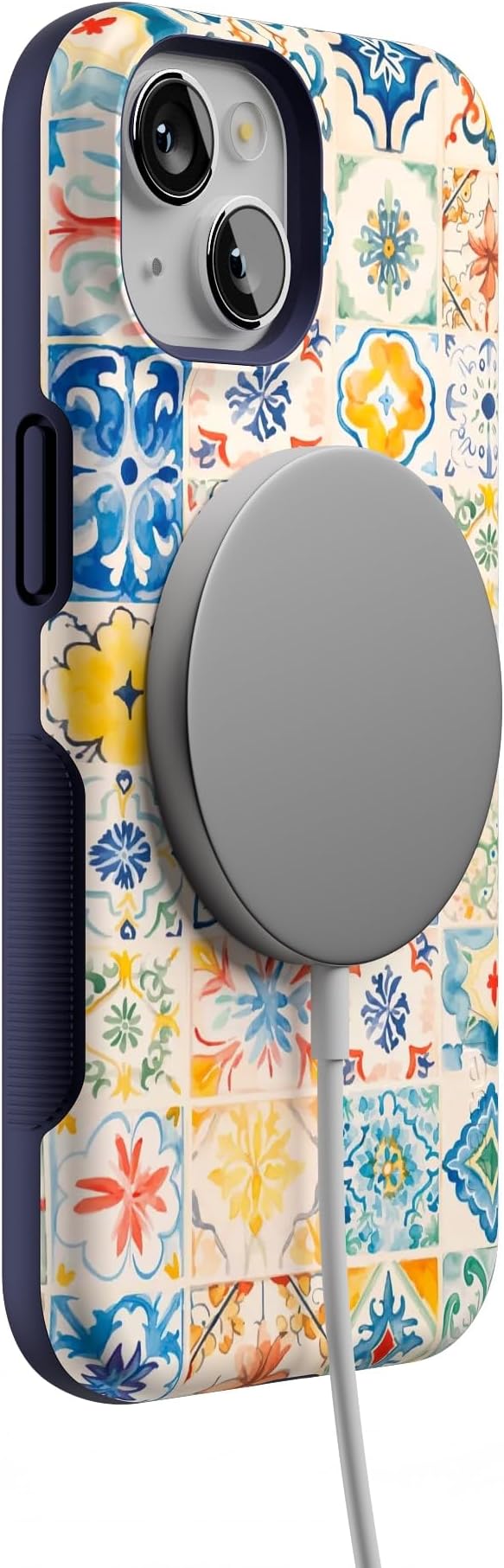 Casely iPhone 14 Case | Tuscan Tiles | Dolce Vita | Bold Protective Design | Compatible with MagSafe