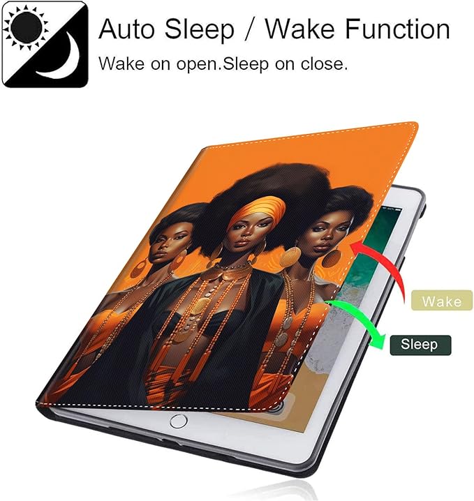 Case for Galaxy Tab A9 Plus ， Auto Sleep/Wake Multi-Angle Viewing Slim Folio Stand Cover for Samsung Galaxy Tab A9+/A9 Plus 11 Inch 2023 (SM-X210/X216/X218), American Women