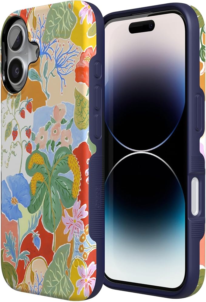 Casely iPhone 17 Case | Botanical Blooms | Floral Patchwork | Compatible with MagSafe | Bold Protective Design
