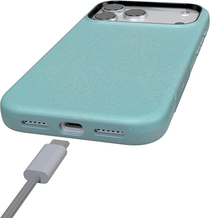 Casely iPhone 17 Pro Case | Aquamarine | Ocean Blue Shimmer | Compatible with MagSafe | Bold Protective Design