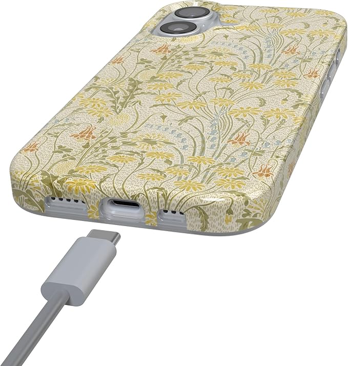 Casely iPhone 17 Case | Boho Blooms | Golden Floral | Compatible with MagSafe | Classic Ultra Slim Design