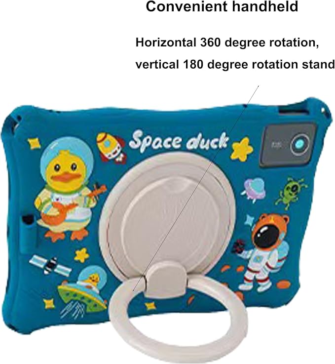 Tablet Case for Lenovo Tab M11 TB330FU 11"/Lenovo Pad 2024 TB331FC,Soft Anti-Stress Silicone Case with Rotate Stand/Pencil Holder/Shoulder Strap/Pen for Lenovo Tab M11 11 inch (Sea Blue)