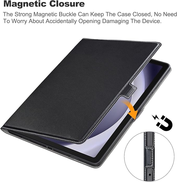 for Samsung Galaxy Tab A9 Plus Case,Ultra Slim Magnetic Cover for Galaxy Tab A9+ 5G Tablet Case,Black