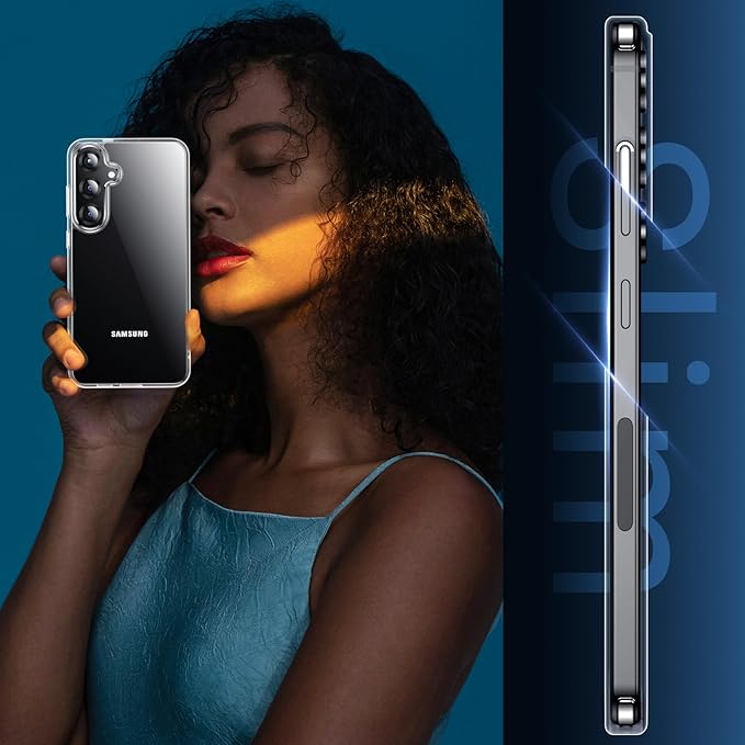 Red2Fire for Samsung Galaxy S25 Case Clear, [Non-Yellowing] [Slim Thin] [Military Grade Drop Protection] Lightweight Shockproof Protection Phone Case for S25 Case,Clear