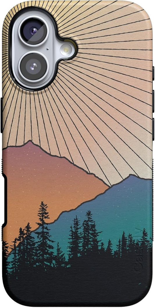 Casely iPhone 17 Case | Golden Hour | Mountain Sunset | Compatible with MagSafe | Bold Protective Design