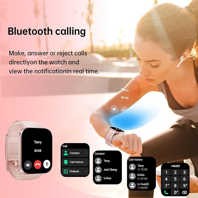 OUKITEL Smart Watch for Women Men (Answer/Make Calls), 1.91" HD Screen Fitness Watch with Sleep/Heart Rate/Step Monitor, 140+Sport Modes Smartwatch, IP68 Waterproof, Smart Watches for Android iOS