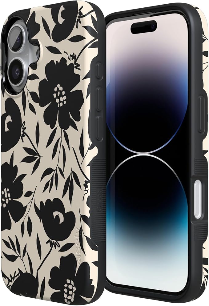 Casely iPhone 17 Case | Dark Fantasy | Contrast Floral | Compatible with MagSafe | Bold Protective Design