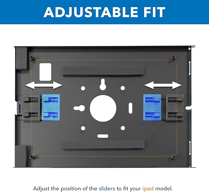 Mount-It! Anti-Theft Tablet Kiosk, Locking Tablet Enclosure with Counter Top and Wall Mount Base, Universal Enclosure for iPads Gen 7, 8, 9 and 10, iPad Pro, iPad Air, Black