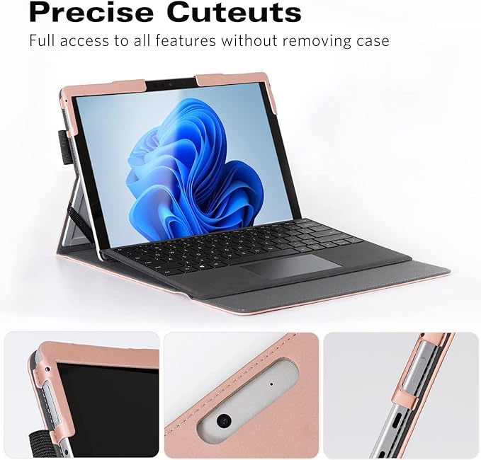 CoBak Case for Surface Pro 2024 Copliot PC 11th Edition - for Microsoft 13 Inch Tablet, Fits Keyboard and Kickstand with Multiple Angle