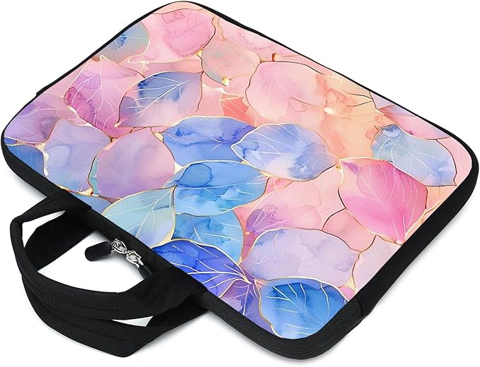 Laptop Sleeve Case 11.6" 12.1 Inch Neoprene Laptop Sleeve/Notebook Computer Pocket Case/Chromebook Case/Tablet Briefcase Carrying Bag Compatible For Men， Women ，boys， girls (leaf)