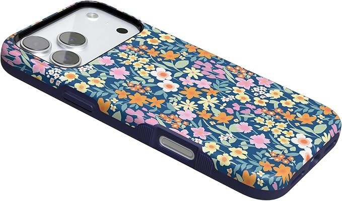 Casely iPhone 17 Pro Case | Full Bloom | Navy Floral | Compatible with MagSafe | Bold Protective Design