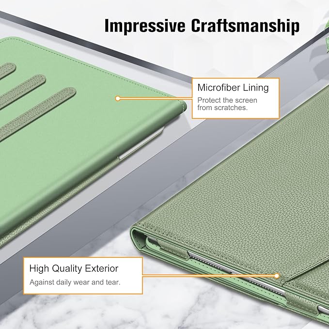 Fintie Case for iPad 9th / 8th / 7th Generation (2021/2020/2019) 10.2 Inch - [Corner Protection] Multi-Angle Viewing Stand Cover with Pocket & Pencil Holder, Auto Sleep Wake, Sage Green