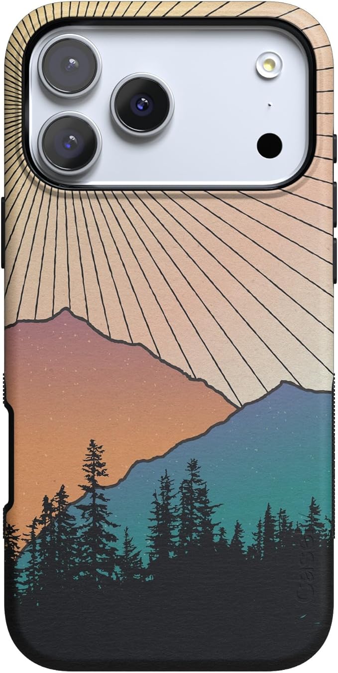 Casely iPhone 17 Pro Case | Golden Hour | Mountain Sunset | Compatible with MagSafe | Bold Protective Design
