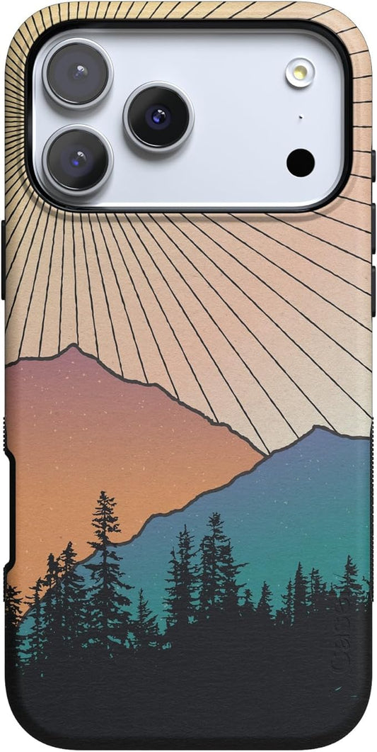 Casely iPhone 17 Pro Case | Golden Hour | Mountain Sunset | Compatible with MagSafe | Bold Protective Design