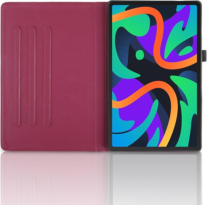 Rotating Case for Lenovo Tab M11 / Tab K11 LTE 11 Inch 2024 (TB330FU) PU Leather 360° Degree Rotation Multi-Angle Cover Lightweight swiveling Flip Stand with Pen Holder-Red