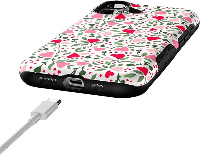 Casely iPhone 17 Case | Vines of Love | Floral Heart | Bold Protective Design | Compatible with MagSafe