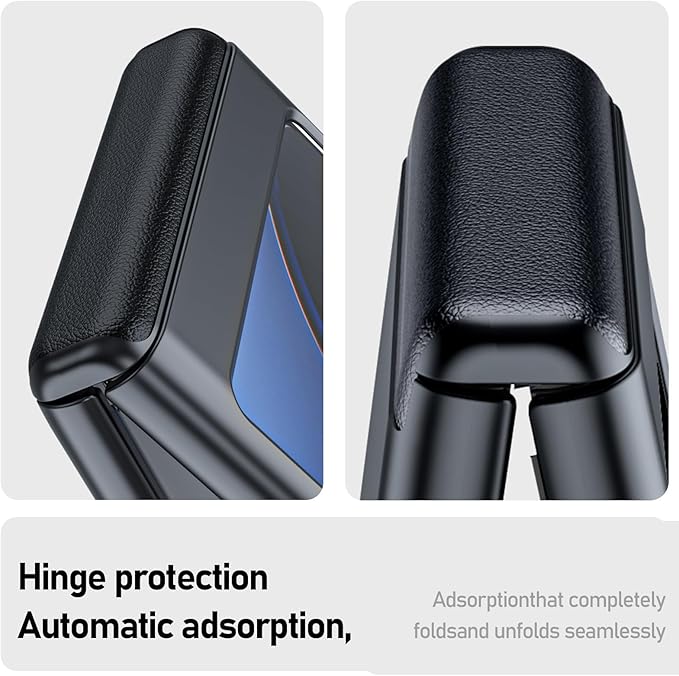 for Motorola Razr Plus Case, Built-in Privacy Screen Protector & Hinge Protection & Ultra Thin Matte PC Shockproof Phone Cover Smartphone Case for Moto Razr Plus 2023 (Black)