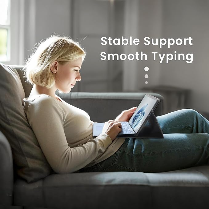 Omnpak Microsoft Surface Pro 11/10/9 Case, Lightweight Protective, Multiple Angle, Stylus Holder, Designed for Surface 11th Edition AI 2024/Pro 9 5G 13" 2022, Compatible with Type Cover Keyboard