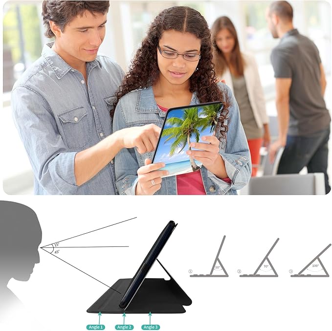 Case for Lenovo Tab M10 Plus 10.3", 360 Degree Rotating Folding Stand,with Auto Sleep/Wake Case for Lenovo Tab M10 Plus (2020 2nd Gen) TB-X606F/TB-X606X 10.3" FHD Tablet,Beach and Coconut Trees