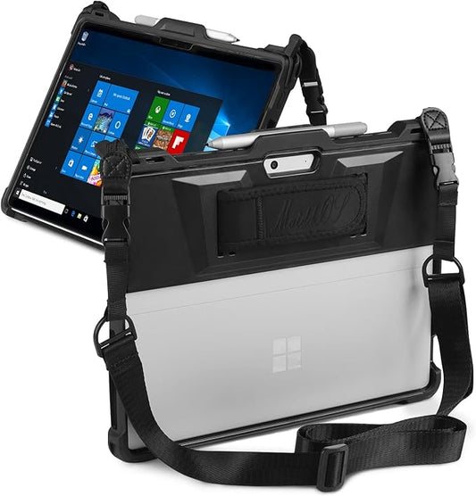 Rugged Case for Surface Pro 8 Microsoft Cover Funda de tableta Lightweight Shockproof Case Pen Holder 13 inch Sleeve Tablet Shell 2021 Release Black