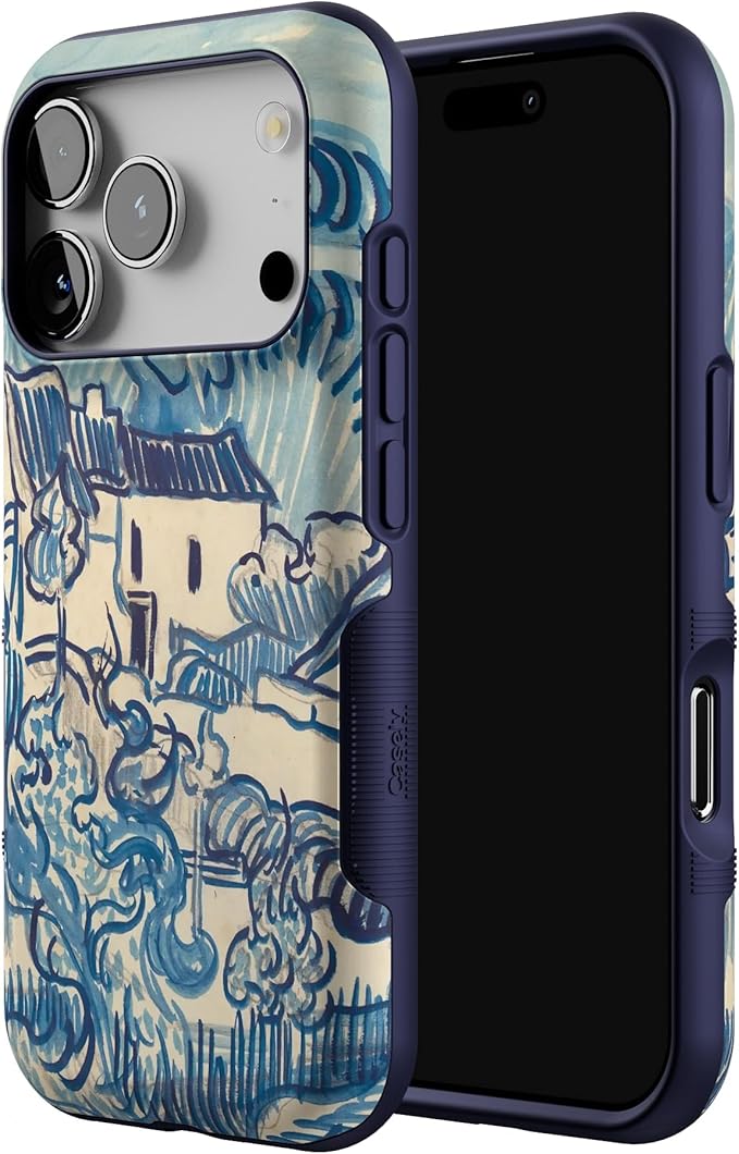 Casely iPhone 17 Pro Case | Van Gogh | Landscape with Houses | Bold Protective Design | Compatible with MagSafe