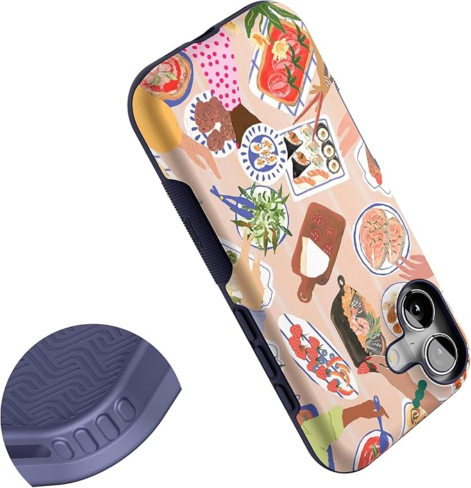 Casely iPhone 17 Case | Picnic Party | Painted Collage | Bold Protective Design | Compatible with MagSafe