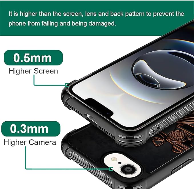 Compatible with iPhone 16e Case,Cool Motorcycle Phone Cover for Men/Women,Soft TPU Anti-Skid Thread and Four Corner Anti-Collision Protection Case Compatible with iPhone 16e 6.1inch